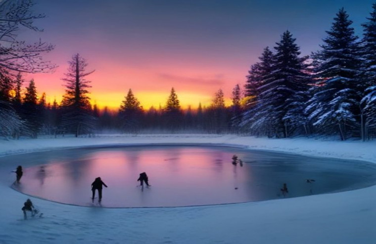Pond Hockey AI Wallpaper