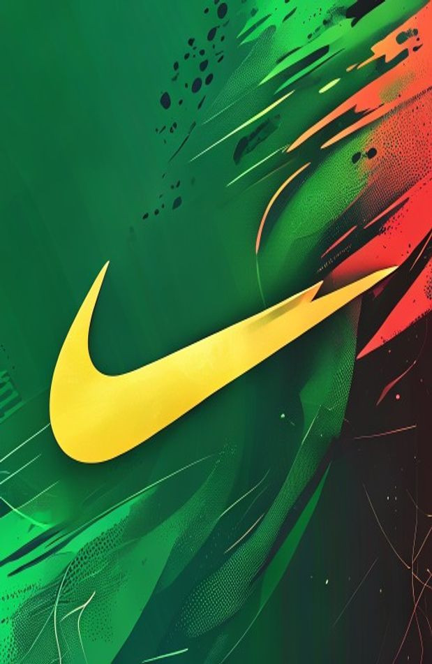 Green Nike AI Wallpaper