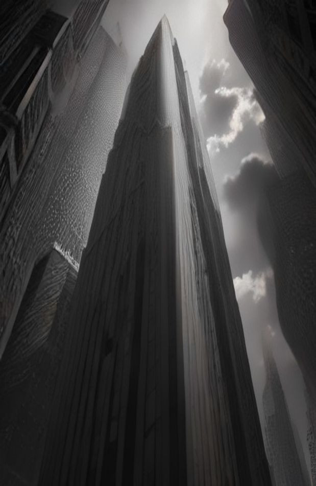 Black And White City AI Wallpaper