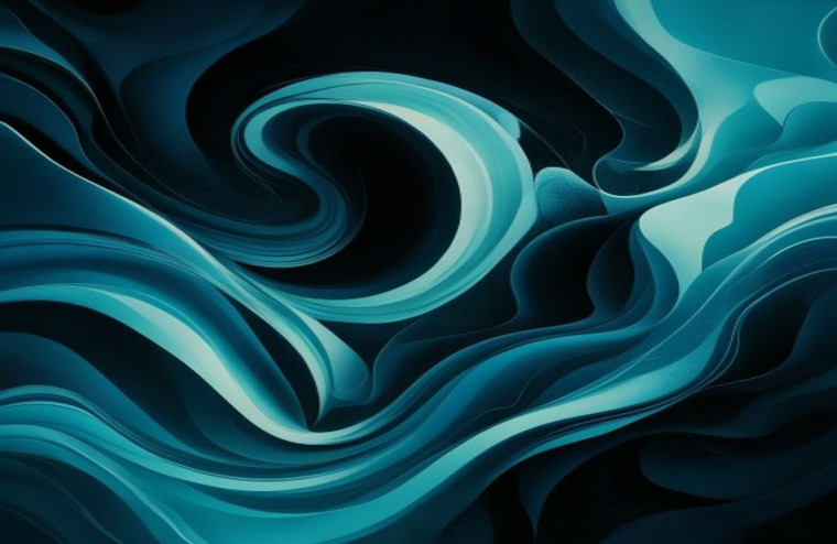 Dark Blue Abstract AI Wallpaper
