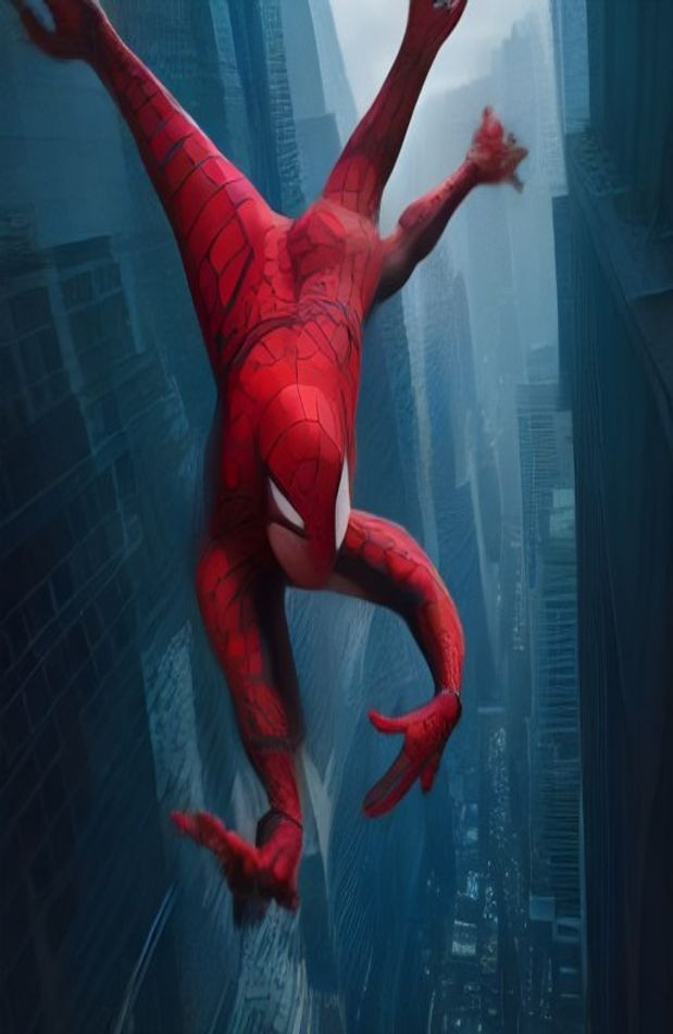 Spiderman Cartoon AI Wallpaper