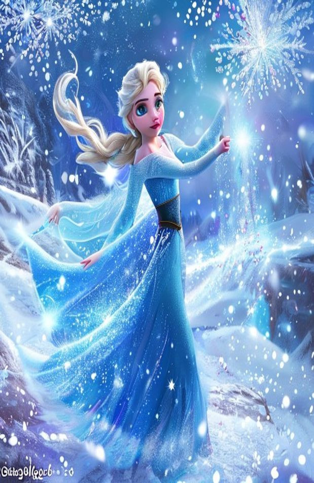 HD Elsa AI Wallpaper 1080p