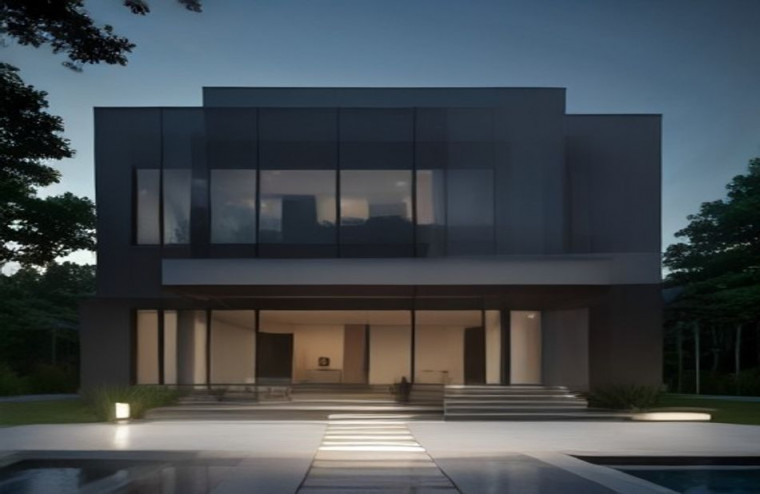 Luxury House AI Wallpaper