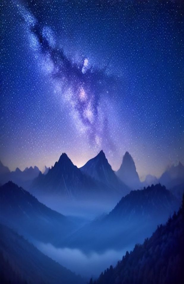 Stars And Moon AI Wallpaper