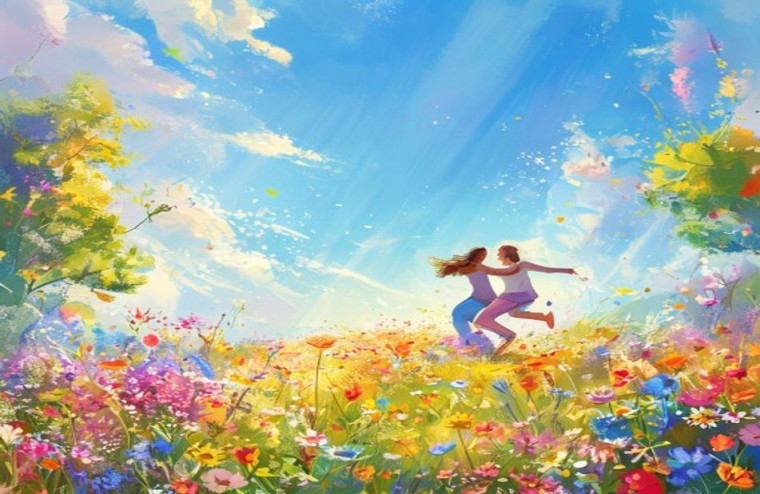 Happiness HD AI Wallpaper