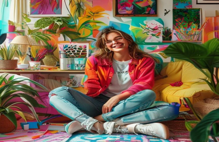 Teen Girl AI Wallpaper For Computer