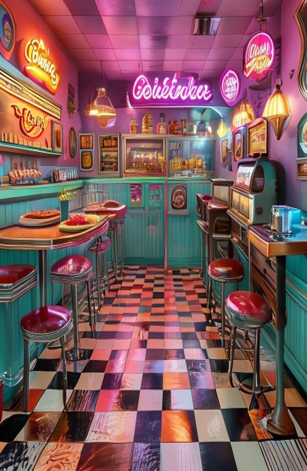 50s Diner AI Wallpaper