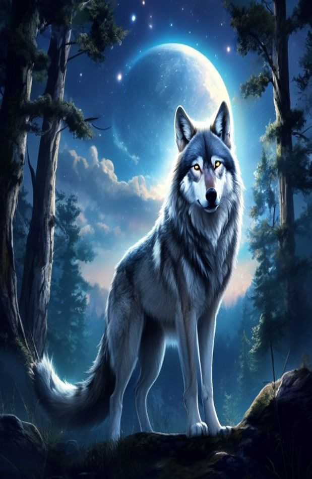 Cool Pictures Of Wolves AI Wallpaper