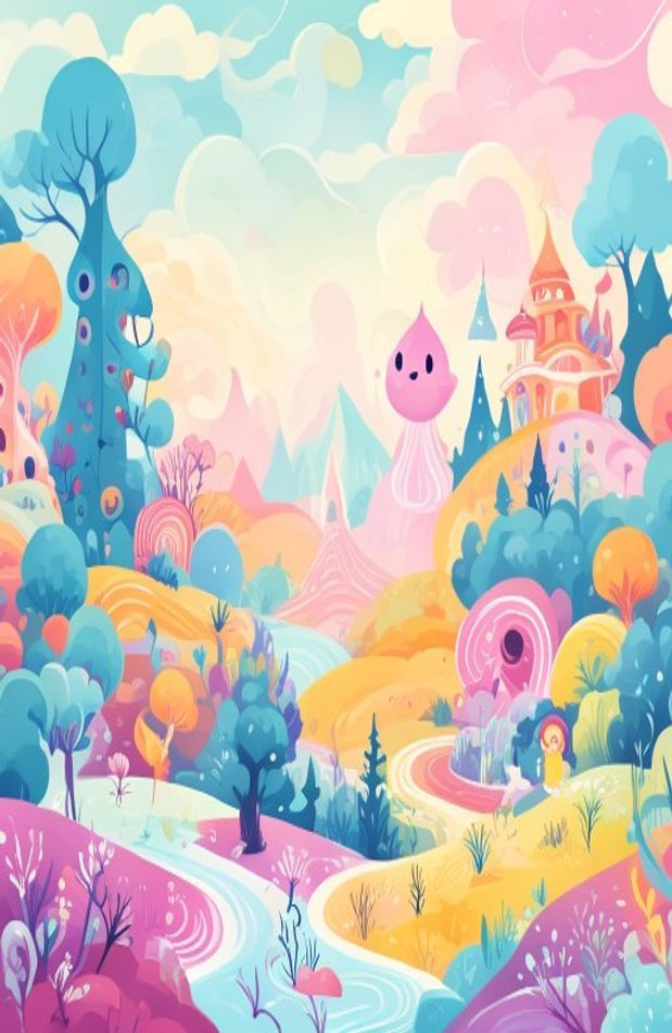 Aesthetic Cartoon Image AI Wallpaper