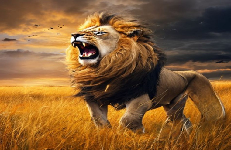 Lion Roar AI Wallpaper