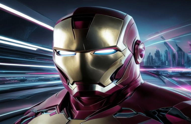 Iron Man Face AI Wallpaper