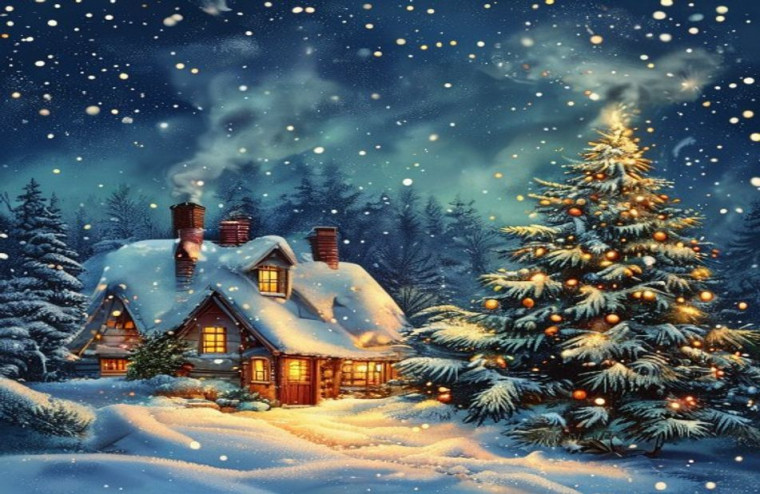 Christmas AI Background Pictures