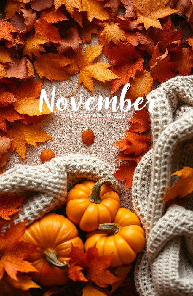 November Calendar AI Wallpaper