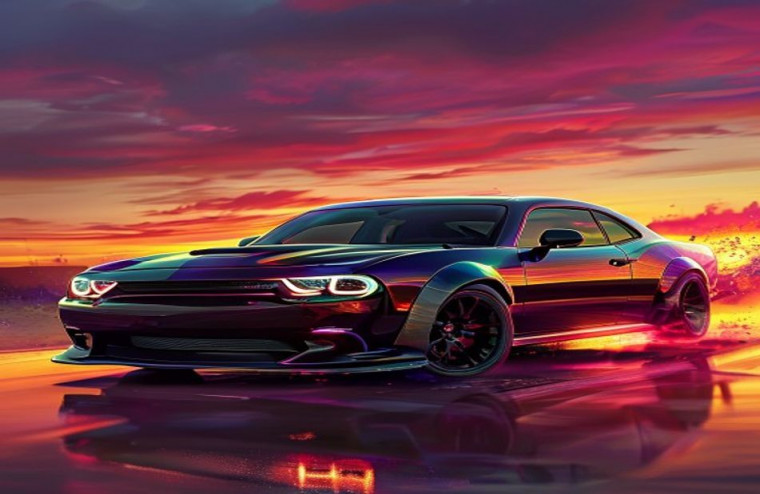 Dodge Challenger HD AI Wallpaper