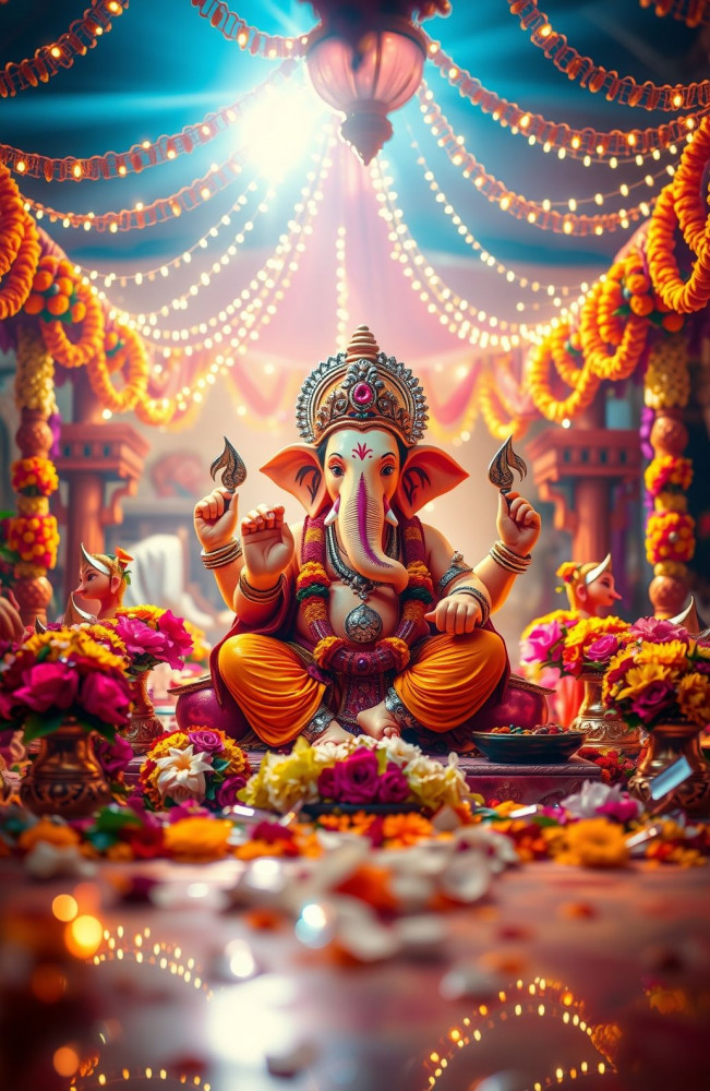 Ganpati AI Wallpaper HD