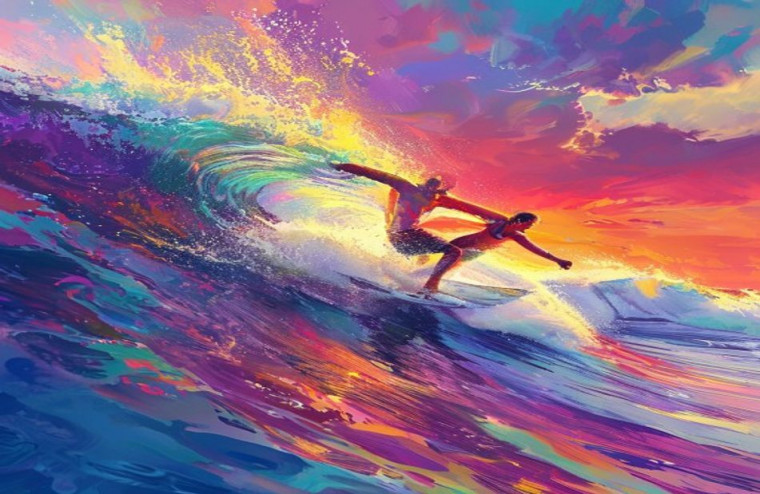 Surfing AI Wallpaper And Screensavers