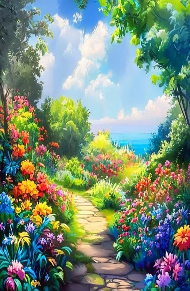 HD Garden AI Wallpaper