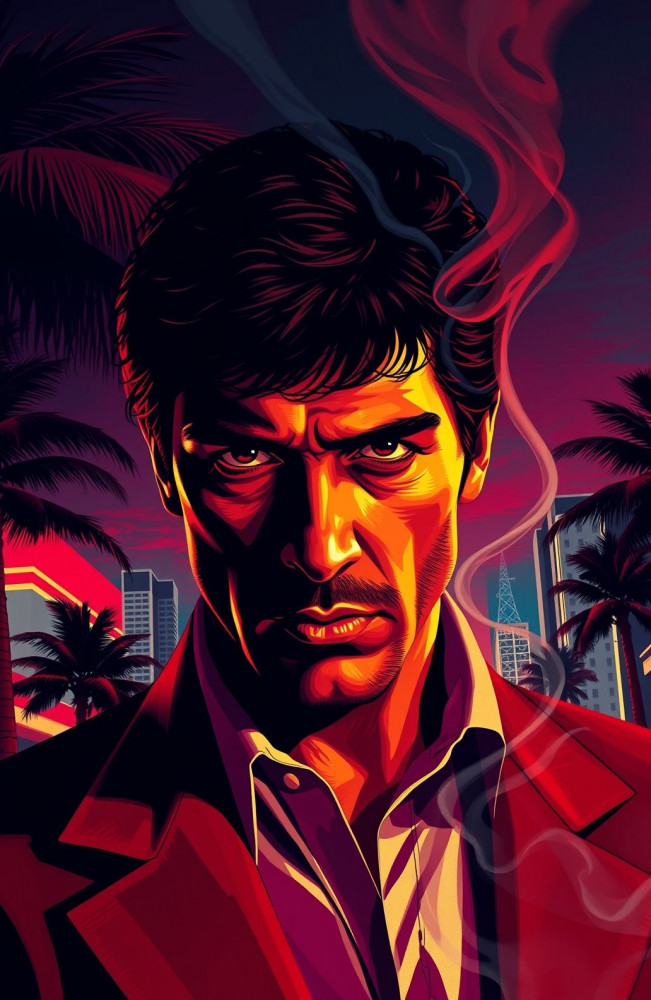 Tony Montana AI Wallpaper