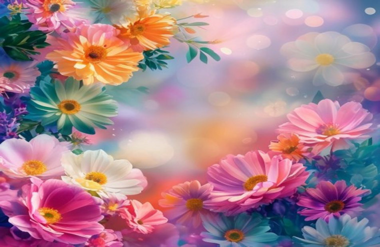 Aesthetic Flowers AI Wallpaper