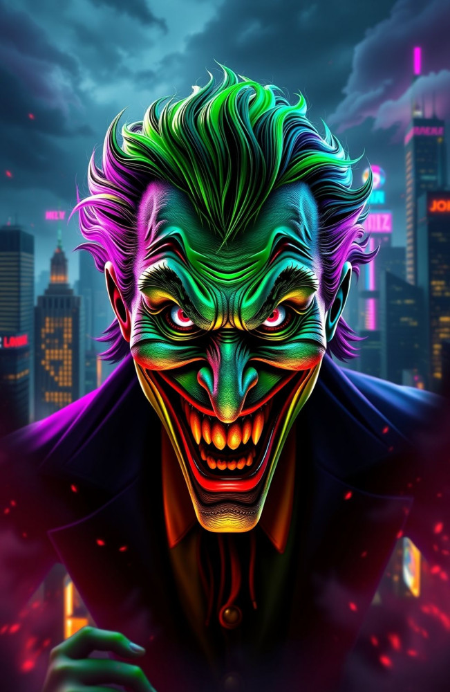 Joker 3d AI Wallpaper