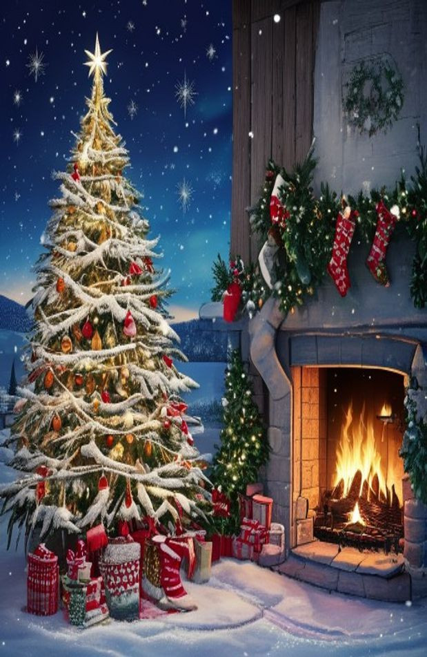 Christmas AI Background Pictures