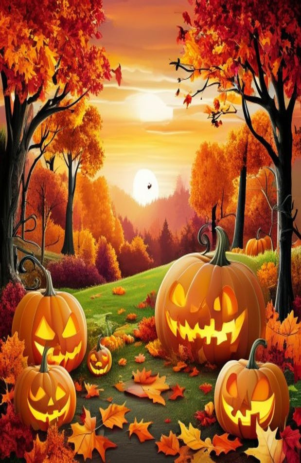 October Calendar AI Wallpaper