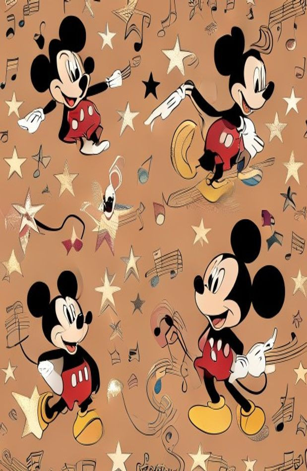 Vintage Mickey Mouse AI Wallpaper