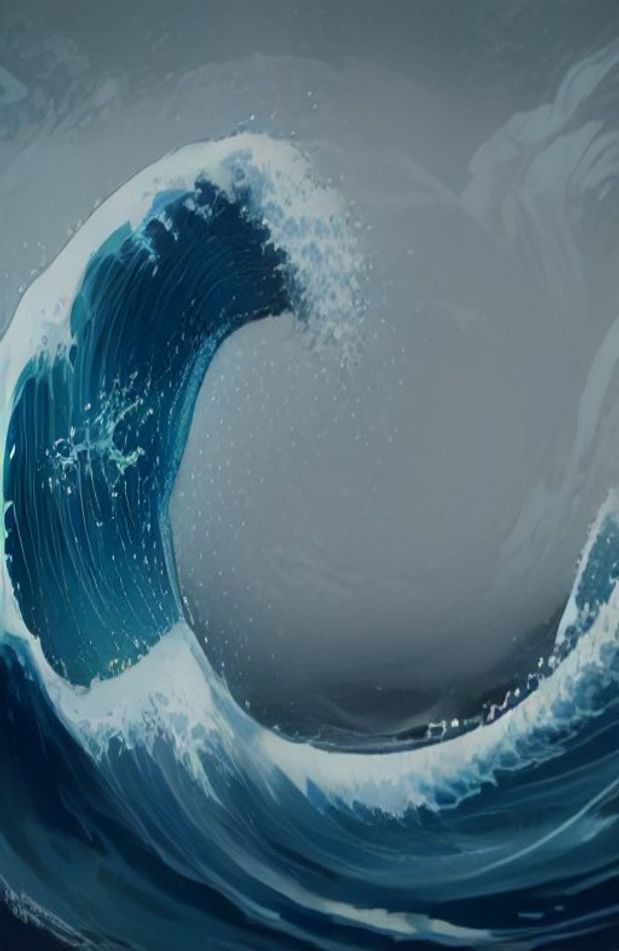 Japanese Wave AI Wallpaper