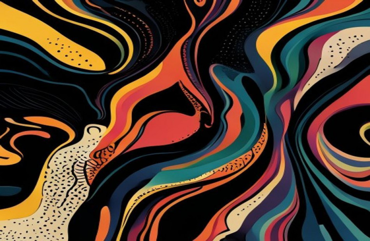 Black And Color AI Wallpaper