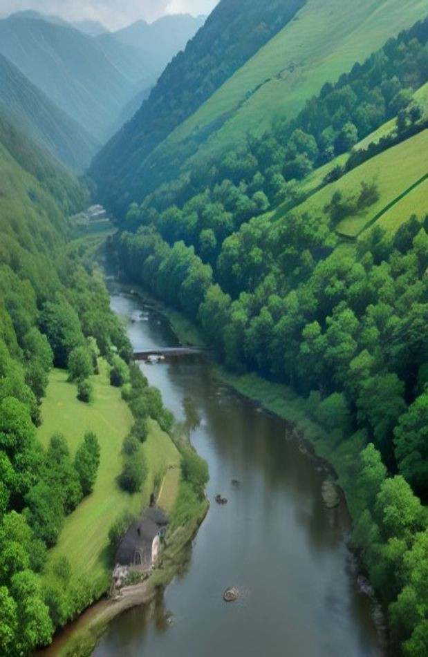 Model Railroad Backdrops AI Wallpaper