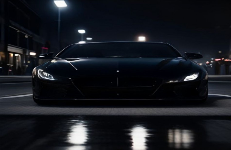 Black Car AI Wallpaper