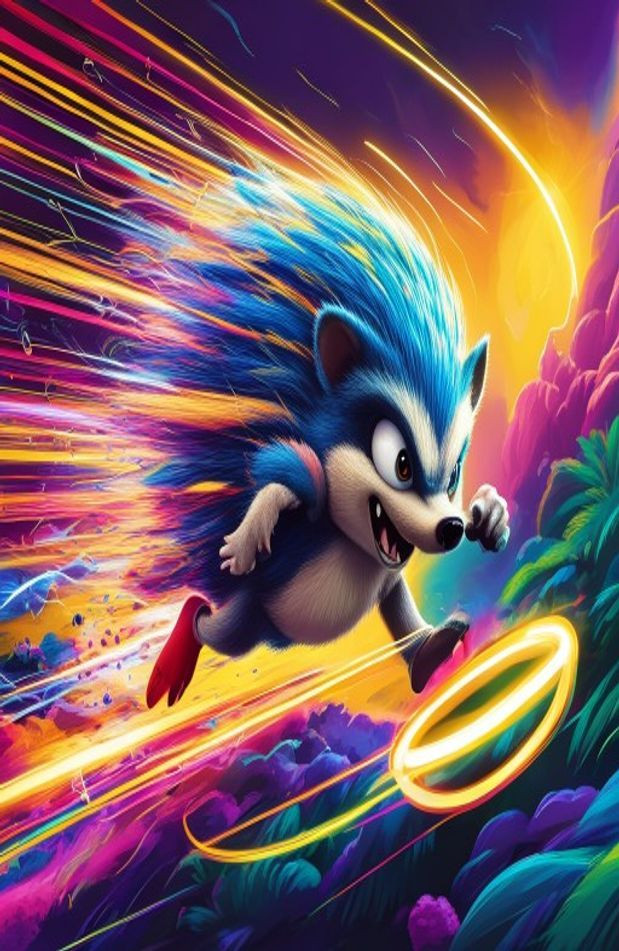 Super Sonic AI Wallpaper