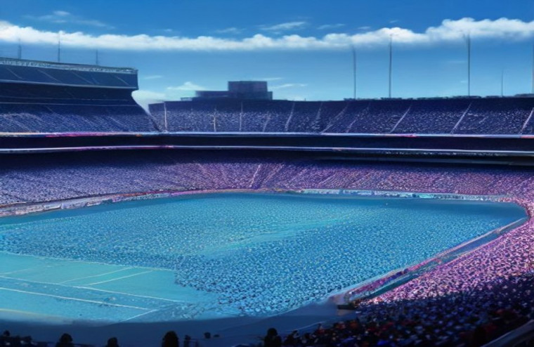 Football Stadium AI Background