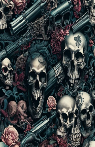 Skulls And Guns Wallpaper