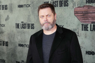 A Charismatic Portrait Of Nick Offerman Wallpaper