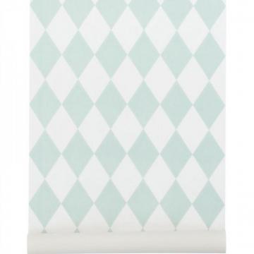 Mint Green Harlequin Wallpaper By Ferm Living