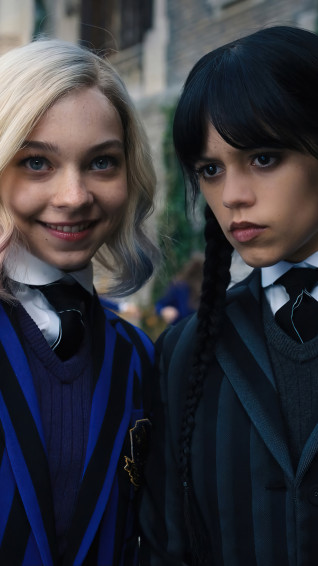 Wednesday Addams Enid Sinclair Netflix Series 4k Wallpaper iPhone