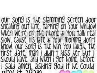 Finished Our Song Lyrics Wallpaper