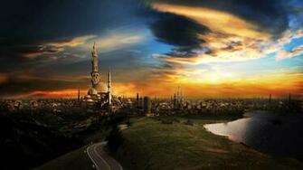 HD City Buildings And Lights Background Wallpaper Nice