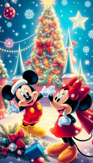 Disney Christmas Phone Wallpaper