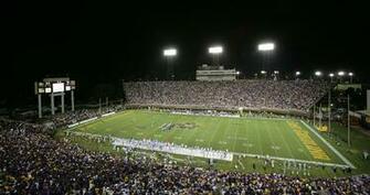 Ecu Defeats Unc Night Game East Carolina University Stadium Print