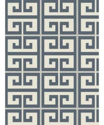 Greek Key Wallpaper Blue Swag Paper Geo