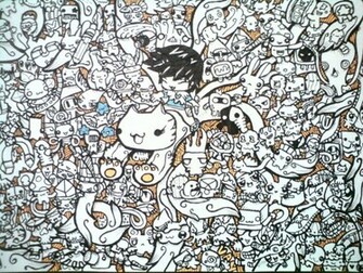 Cute Doodles Wallpaper Doodle Orange Range
