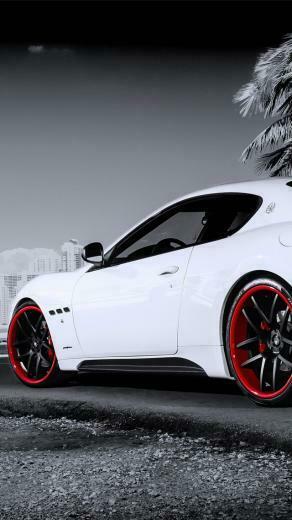 Maserati Granturismo White Wallpaper iPhone