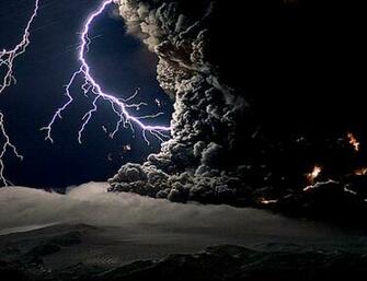 Volcano Lightning Wallpaper Records