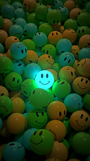 Single Neon Smile Wallpaper