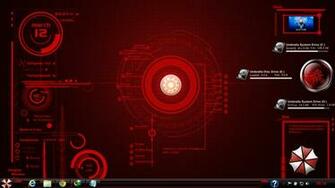 Lives Red Hud Umbrella Corporation Windows Theme Customization