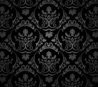 Black Scroll Print Wallpaper