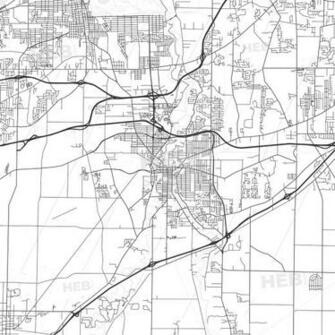 Elyria Ohio Area Map Light Hebstreits Sketches