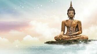 Lord Buddha With Lake Wallpaper